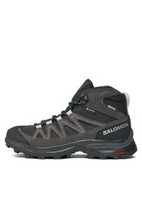 salomon - Salomon Trekkingi X Ward Leather Mid GORE-TEX L47181900 Czarny. Kolor: czarny. Materiał: skóra, zamsz #5