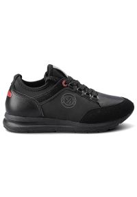 Czarne Sneakersy Cross Jeans Damskie Sportowe Buty. Okazja: na uczelnię. Kolor: czarny. Materiał: materiał, skóra ekologiczna. Szerokość cholewki: normalna. Wzór: aplikacja. Styl: sportowy #7