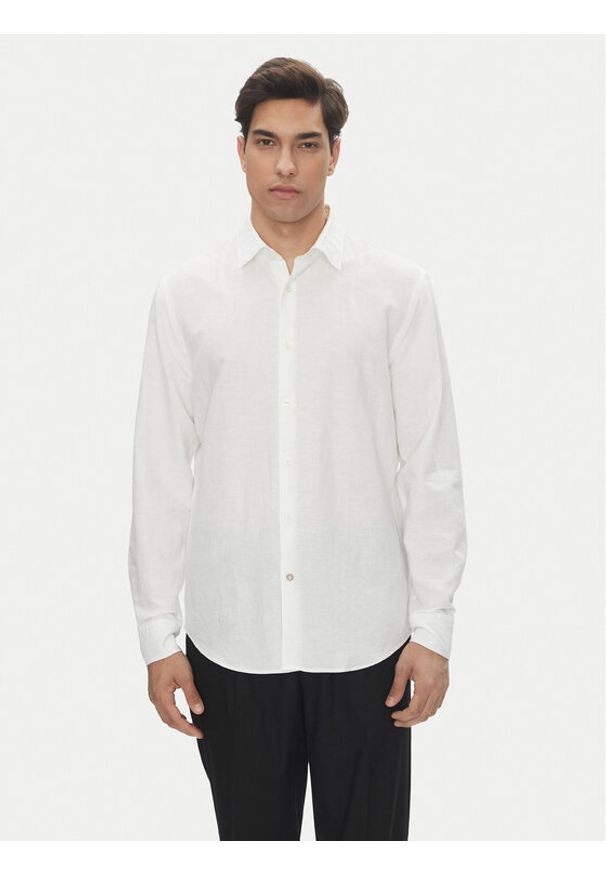 BOSS Koszula C-Hal 50539531 Biały Casual Fit. Okazja: na co dzień. Kolor: biały. Materiał: bawełna. Styl: casual
