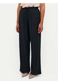 Kaffe Spodnie materiałowe Milia 10508314 Czarny Loose Fit. Kolor: czarny. Materiał: len, wiskoza