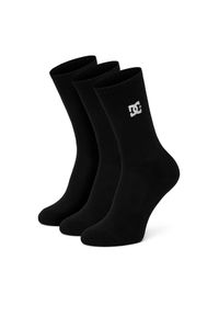 Zestaw 3 par wysokich skarpet unisex DC. Kolor: czarny