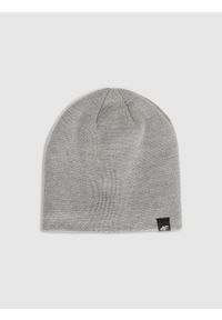 4f - 4F Czapka zimowa męska - szara M. Kolor: szary. Materiał: materiał. Sezon: zima #1