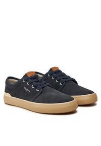 Pepe Jeans Sneakersy Ben Low PMS31071 Granatowy. Kolor: niebieski. Materiał: zamsz, skóra #4