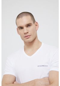Emporio Armani Underwear T-shirt (2-pack) 111849.2R717 męski kolor biały z nadrukiem. Okazja: na co dzień. Kolor: biały. Materiał: dzianina. Wzór: nadruk. Styl: casual #4