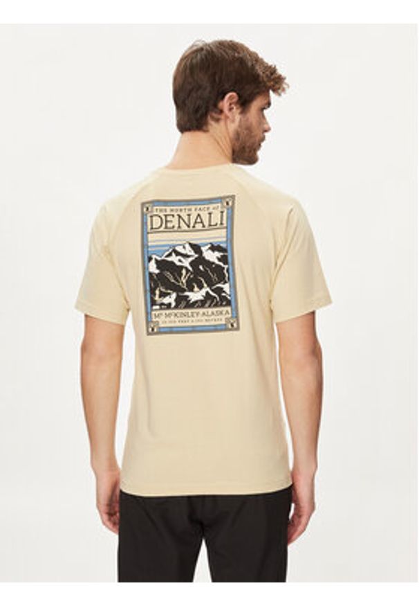 The North Face T-Shirt NF0A87NU Beżowy Regular Fit. Kolor: beżowy. Materiał: bawełna