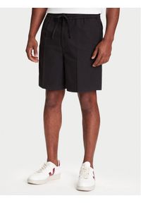 Mustang Szorty materiałowe Linen 1016459 Czarny Loose Fit. Kolor: czarny. Materiał: bawełna #1