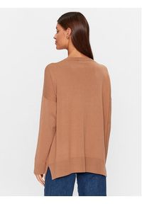 Kontatto Sweter 3M1141 Brązowy Regular Fit. Kolor: brązowy. Materiał: syntetyk, wiskoza #2