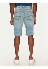 Mustang Szorty jeansowe Chicago 1012672 Niebieski Slim Fit. Kolor: niebieski. Materiał: bawełna #4