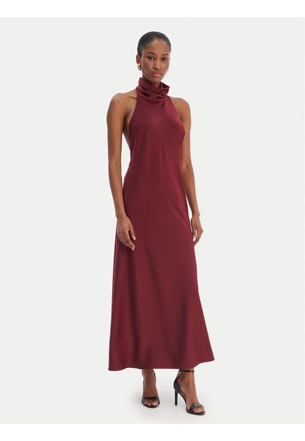 BARDOT - Bardot Sukienka koktajlowa Delphina 60247DB Bordowy Regular Fit. Kolor: czerwony. Materiał: syntetyk. Styl: wizytowy