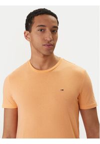 Tommy Jeans T-Shirt DM0DM20363 Pomarańczowy Slim Fit. Kolor: pomarańczowy. Materiał: bawełna #4