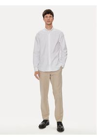 Calvin Klein Koszula K10K113211 Biały Slim Fit. Kolor: biały. Materiał: bawełna #4