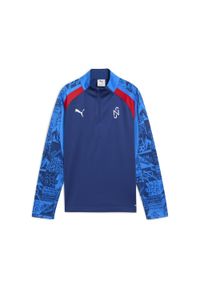 Puma - Młodzieżowa bluza piłkarska Neymar Jr Playmaker z zamkiem 1/4 PUMA. Kolor: niebieski, biały, wielokolorowy. Sport: piłka nożna