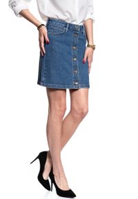 Lee - SPÓDNICA JEANSOWA LEE A LINE SKIRT MID STONEWASH L38NMG44. Materiał: jeans