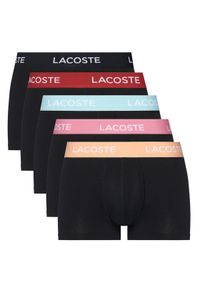 Lacoste Komplet 5 par bokserek 5H1292 Czarny. Kolor: czarny. Materiał: bawełna