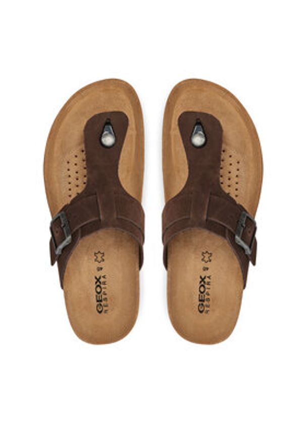 Geox Japonki U Sandal Ghita D U159VD 00032 C6024 Brązowy. Kolor: brązowy. Materiał: skóra, nubuk