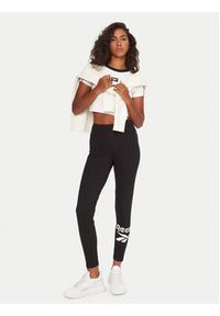 Reebok Legginsy Willow RK25082CCW Czarny Slim Fit. Kolor: czarny. Materiał: bawełna