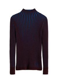 Desigual Golf Barrow 25WWJF18 Niebieski Slim Fit. Typ kołnierza: golf. Kolor: niebieski. Materiał: syntetyk #4