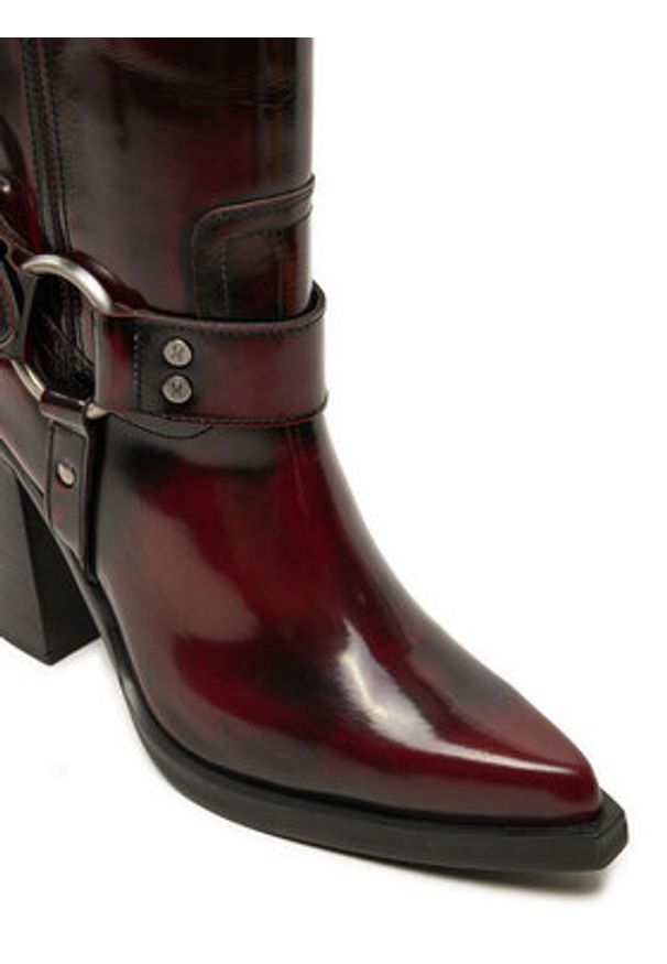 Bronx Botki Mya-Mae 34330-OS 34 Bordowy. Kolor: czerwony. Materiał: skóra