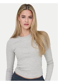 only - ONLY Bluzka Val 15371305 Szary Regular Fit. Kolor: szary. Materiał: bawełna #7