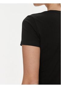 Guess T-Shirt W4RI55 J1314 Czarny Slim Fit. Kolor: czarny. Materiał: bawełna