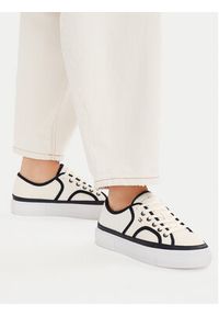 TOMMY HILFIGER - Tommy Hilfiger Tenisówki Platform Vulc Piping FW0FW09394 Biały. Kolor: biały. Materiał: materiał. Obcas: na platformie #5