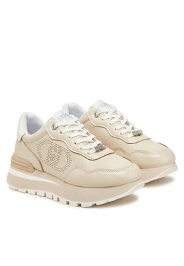 Liu Jo Sneakersy BA5043 P0102 Écru. Materiał: skóra