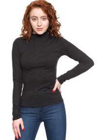 Lee - DAMSKI SWETER LEE FUNNEL NECK LS BLACK L42BWD01. Kolor: szary #4