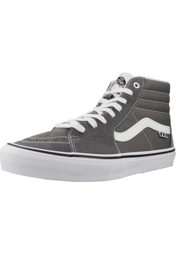 Tenisówki Vans Model Skate Sk8-hi Kolor Szary. Kolor: szary. Materiał: tkanina, skóra