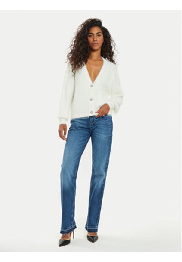 Guess Kardigan Keyla W4BR27 Z3BH0 Écru Regular Fit. Materiał: syntetyk