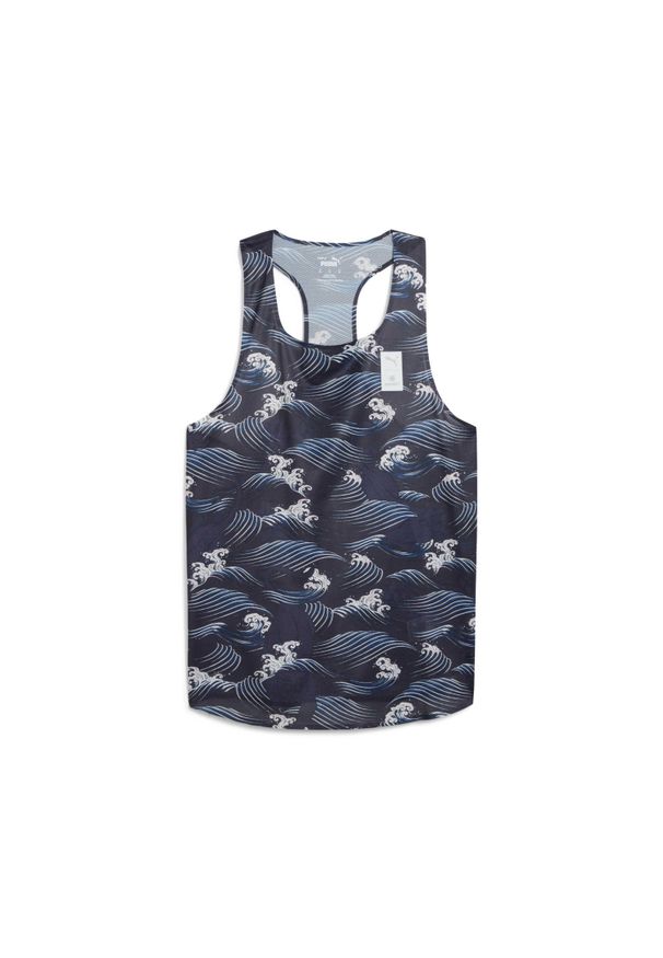 Top z nadrukiem Puma Saysky. Kolor: niebieski. Długość rękawa: bez rękawów. Wzór: nadruk. Sport: bieganie