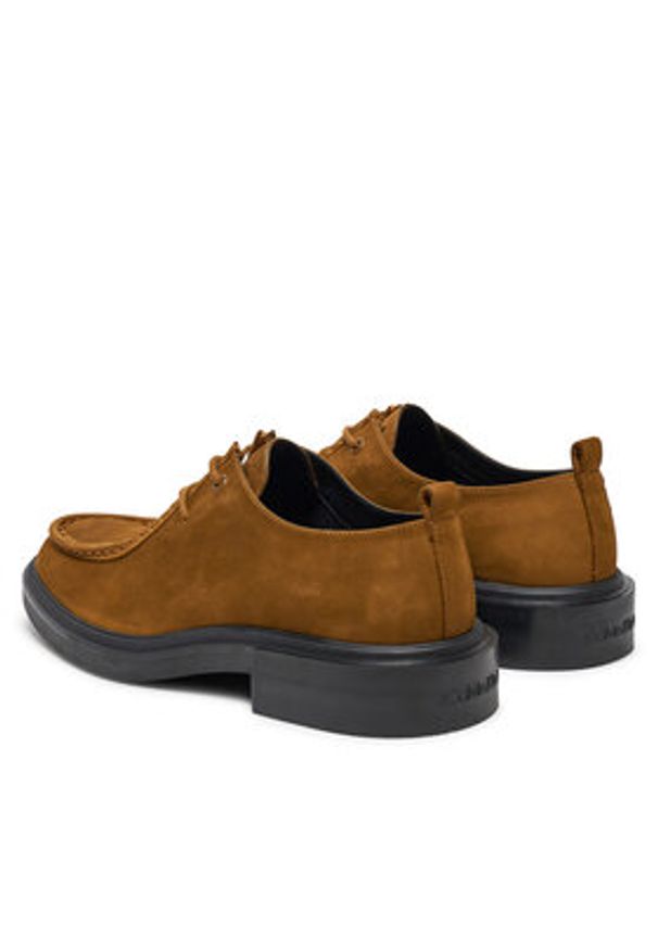 Calvin Klein Półbuty Apron Lace Up Nb HM0HM01636 Brązowy. Kolor: brązowy. Materiał: skóra, nubuk