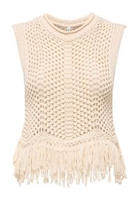 only - ONLY Top Kimmie 15365146 Beżowy Regular Fit. Kolor: beżowy. Materiał: syntetyk #8