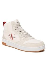 Calvin Klein Jeans Sneakersy Basket Cupsole Irreg Lines YM0YM00612 Écru. Materiał: skóra #5