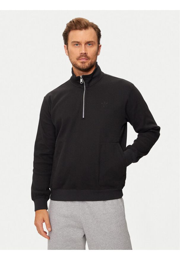 Adidas - adidas Bluza Trefoil Essentials IW5807 Czarny Regular Fit. Kolor: czarny. Materiał: syntetyk, bawełna