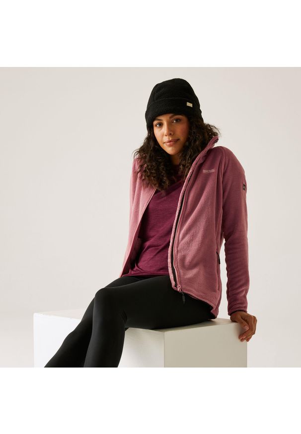 Regatta - Polar damski rozsuwany Lakara Fluffy. Kolor: różowy. Materiał: polar. Sport: wspinaczka, turystyka piesza