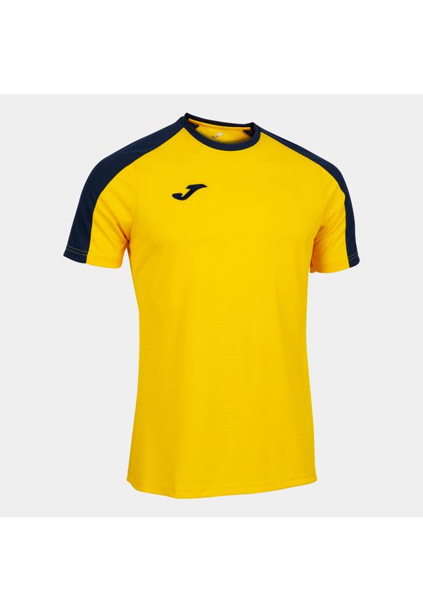 Koszulka do piłki nożnej męska Joma Eco Champioship z krótkim rękawem. Kolor: wielokolorowy, niebieski, żółty. Długość rękawa: krótki rękaw. Długość: krótkie. Sport: piłka nożna