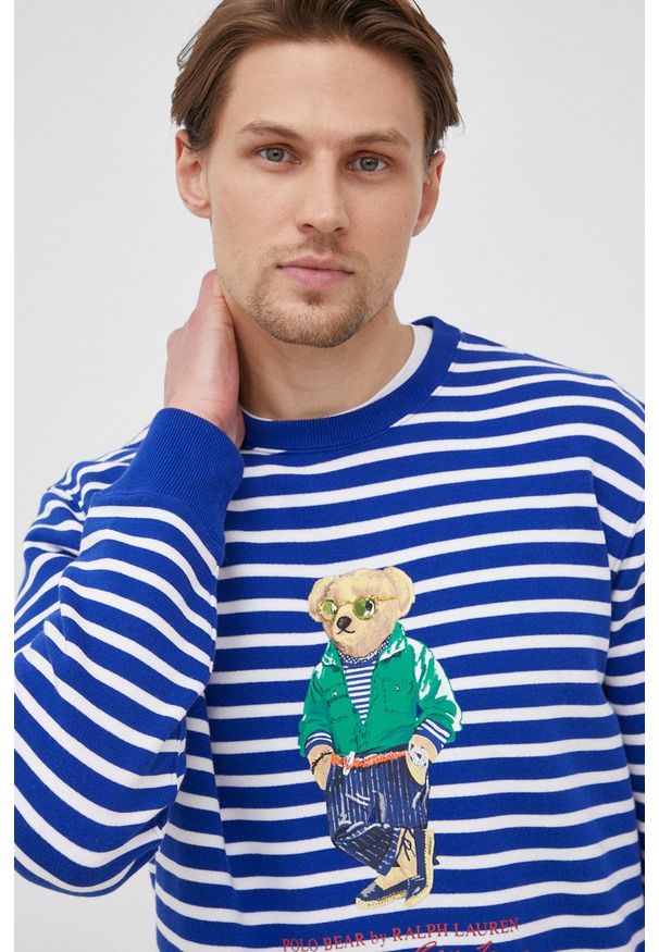 Polo Ralph Lauren bluza męska z nadrukiem. Okazja: na co dzień. Typ kołnierza: polo. Materiał: dzianina. Wzór: nadruk. Styl: casual