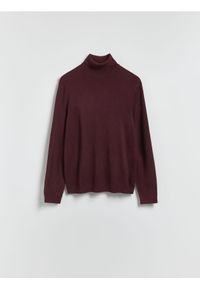 Reserved - Golf z wiskozą - bordowy. Typ kołnierza: golf. Kolor: czerwony. Materiał: wiskoza
