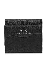 Armani Exchange Mały Portfel Damski 948530 CC783 00020 Czarny. Kolor: czarny. Materiał: skóra