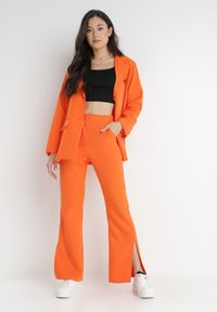 Born2be - Pomarańczowe Spodnie Dzwony Amathotis. Stan: podwyższony. Kolor: pomarańczowy. Długość: długie #5