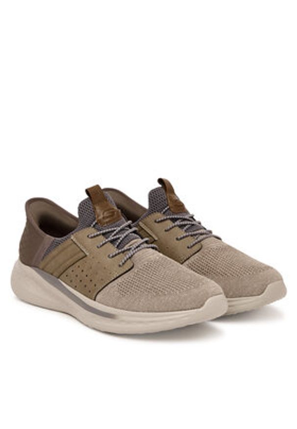 skechers - Skechers Sneakersy 210811/TPE Brązowy. Kolor: brązowy. Materiał: materiał