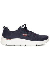 skechers - Buty do chodzenia męskie Skechers 216481NVRD. Zapięcie: sznurówki. Kolor: niebieski. Materiał: materiał, syntetyk, tkanina. Szerokość cholewki: normalna. Sport: turystyka piesza