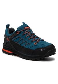 Buty trekkingowe męskie CMP Moon Low niebieskie. Kolor: wielokolorowy, niebieski. Materiał: guma, skóra, tkanina