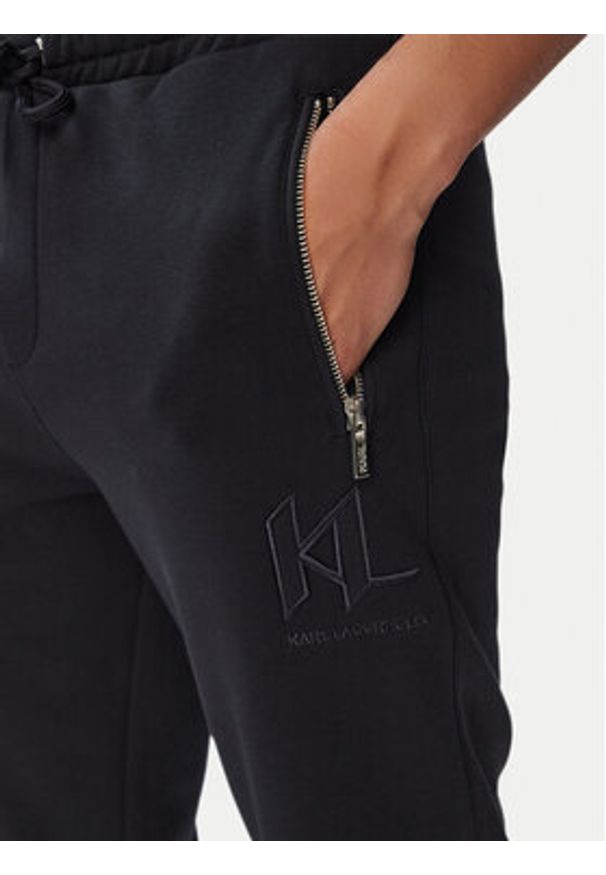 Karl Lagerfeld - KARL LAGERFELD Spodnie dresowe 705019 563900 Granatowy Regular Fit. Kolor: niebieski. Materiał: bawełna