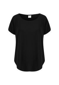 TOMBO - Koszulka Damska Z Dekoltem W Szpic. Kolor: czarny. Sport: turystyka piesza #1