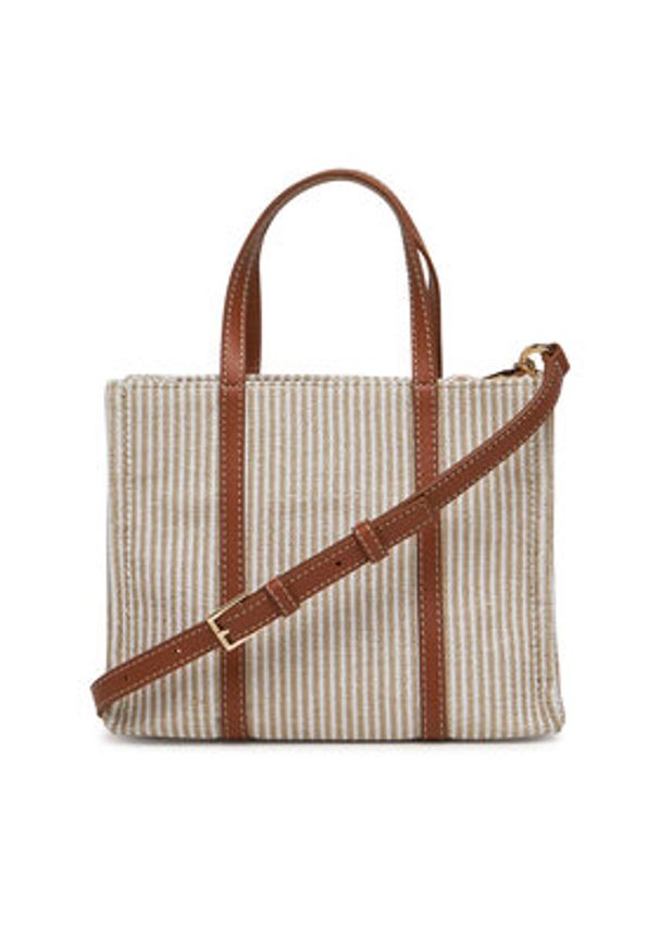 TOMMY HILFIGER - Tommy Hilfiger Torebka Th Premium Beach Le Mini Tote AW0AW17208 Beżowy. Kolor: beżowy