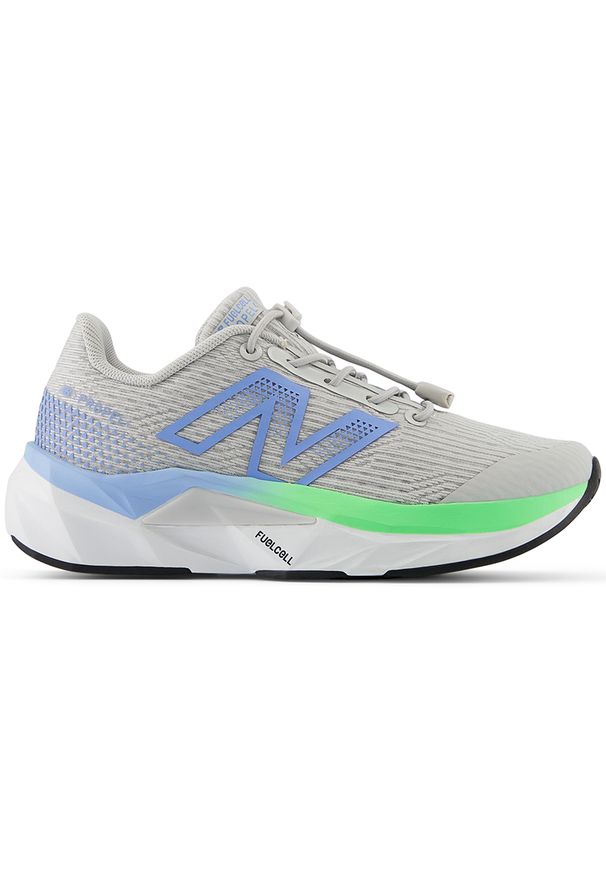 Buty dziecięce New Balance FuelCell Propel v5 PAFCPRF5 – szare. Kolor: szary. Materiał: guma, syntetyk. Szerokość cholewki: normalna. Sport: bieganie