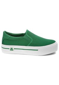 Big-Star - Zielone Tenisówki Big Star Sportowe Obuwie Damskie. Kolor: zielony. Materiał: guma. Szerokość cholewki: normalna. Styl: sportowy #9