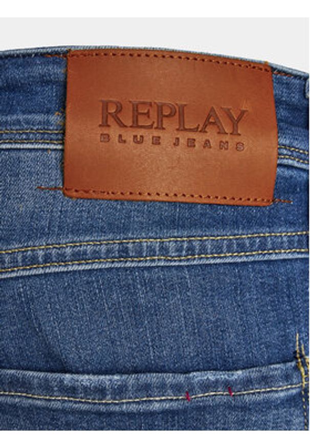 Replay Jeansy Anbass M914Y.000.573 Niebieski Slim Fit. Kolor: niebieski