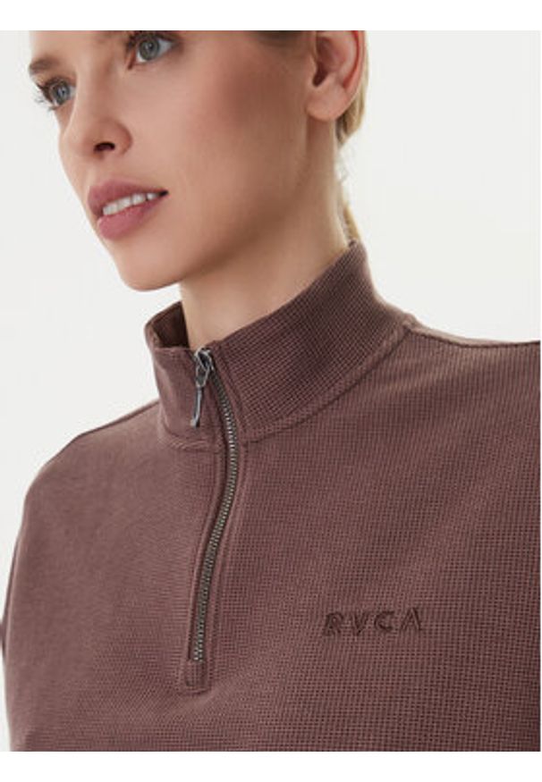 RVCA Bluza Glory 23B033505 Brązowy Relaxed Fit. Kolor: brązowy. Materiał: bawełna